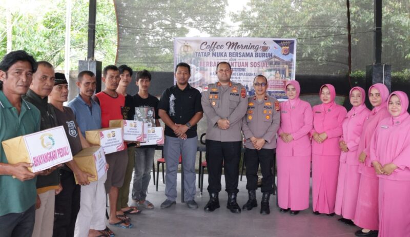 Polres Simeulue Rangkul Buruh Lewat Coffee Morning di Momentum Hari Buruh Internasional. Foto:dok Argam/Noa.co.id.