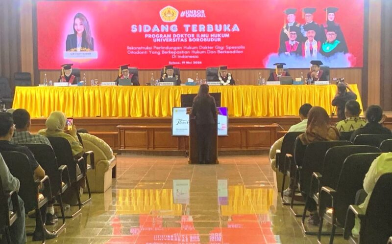Sidang Dr. drg. Rika Noviantini, Sp. Ort, MARS di Universitas Borobudur, Jakarta.