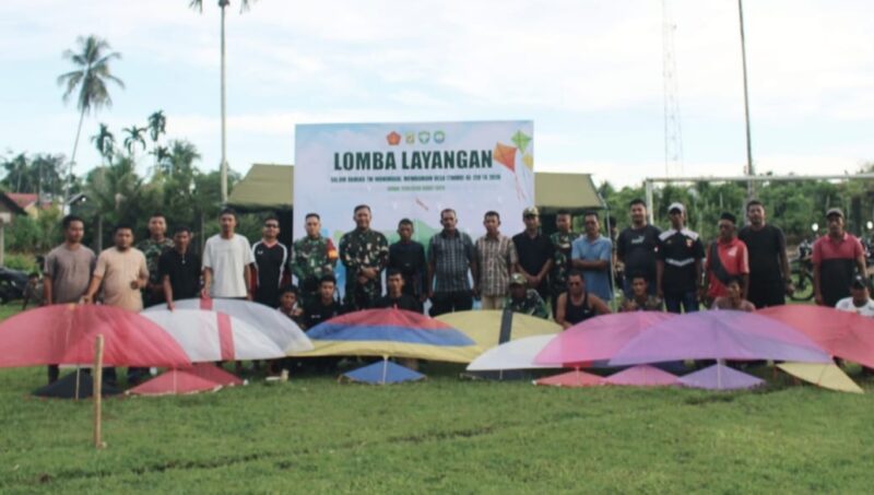 Layang-layang tunang dalam rangka memeriahkan TMMD Kodim Abdya. Foto. Dok. Teukunizar/NOA.co.id