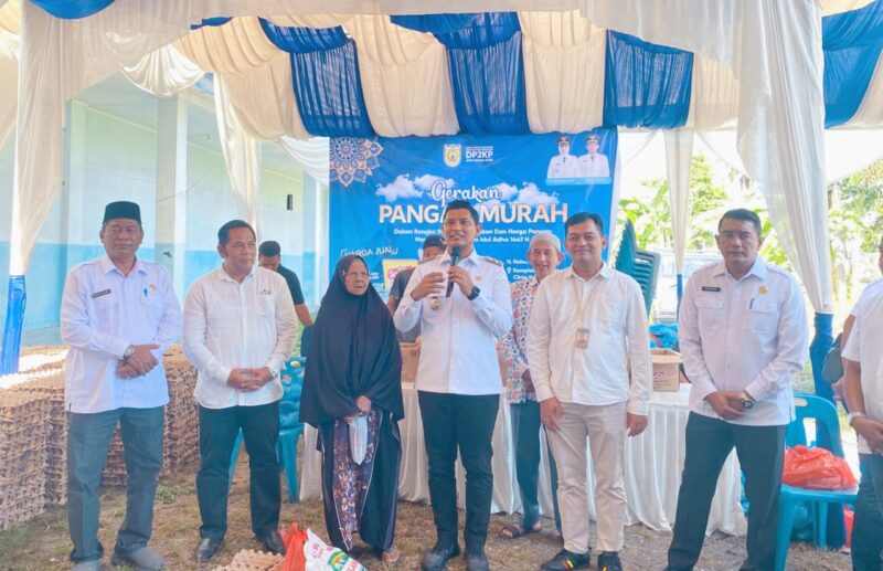 Wakil Walikota Banda Aceh Afdhal Khalilullah saat menghadiri kegiatan gerakan pangan murah, di Gampong Panteriek, Rabu (13/5/2026). Foto: Humas Banda Aceh