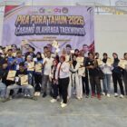 Usai mendulang medali, atlet Taekwondo Pidie foto bersama, (Foto.IST)