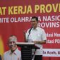Sekretaris Daerah Aceh, M Nasir Syamaun, saat membuka secara resmi Rapat Kerja Provinsi (Rakerprov) KONI Aceh Tahun 2026 di Banda Aceh, Jumat (8/5/2026). Foto: Dok. Istimewa 