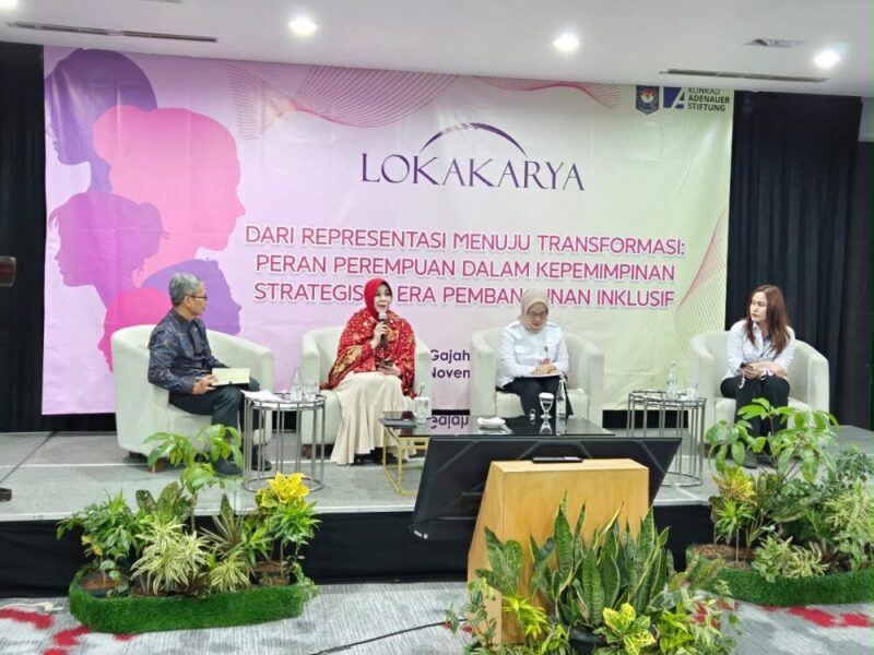 Wali Kota Banda Aceh, Illiza Sa’aduddin Djamal menjadi salah satu pembicara pada Lokakarya dengan tema ‘Kepemimpinan Perempuan dan Inklusivitas Kebijakan Publik’. Foto: Dok. Istimewa 