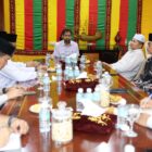 Ketua MPU Aceh Tgk. H. Faisal Ali bersama jajaran pimpinan MPU Aceh berdialog dengan Gubernur Aceh Muzakir Manaf di Meuligoe Gubernur Aceh, Banda Aceh, Rabu (3/6/2026). Foto: Dok. Istimewa 