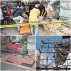 Petugas dan warga berada di lokasi kejadian setelah seorang pria asal Aceh Besar meninggal dunia akibat tersengat arus listrik saat memasang baliho di kawasan Jalan Tgk Imum, Lueng Bata, Banda Aceh, Minggu (14/6/2026). Foto: Dok. Istimewa 