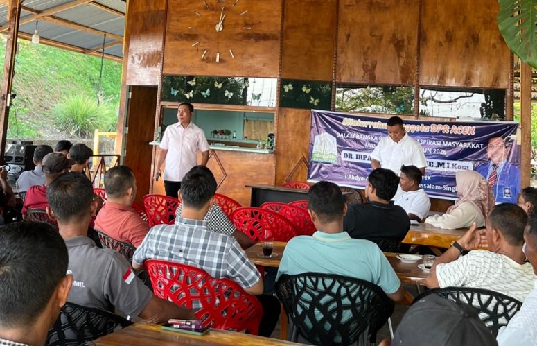 Reses anggota DPRA Irpannusir bersama masyarakat dan tim pemenangan di Blangpidie. Foto. Dok. Teukunizar/NOA.co.id