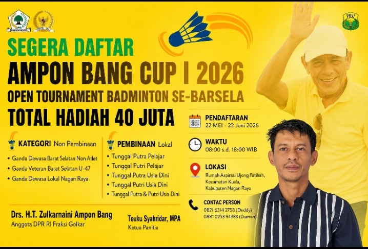 Ampon Bang CUP 1 Barsela resmi dibuka. Foto. Dok. Teukunizar/NOA.co.id