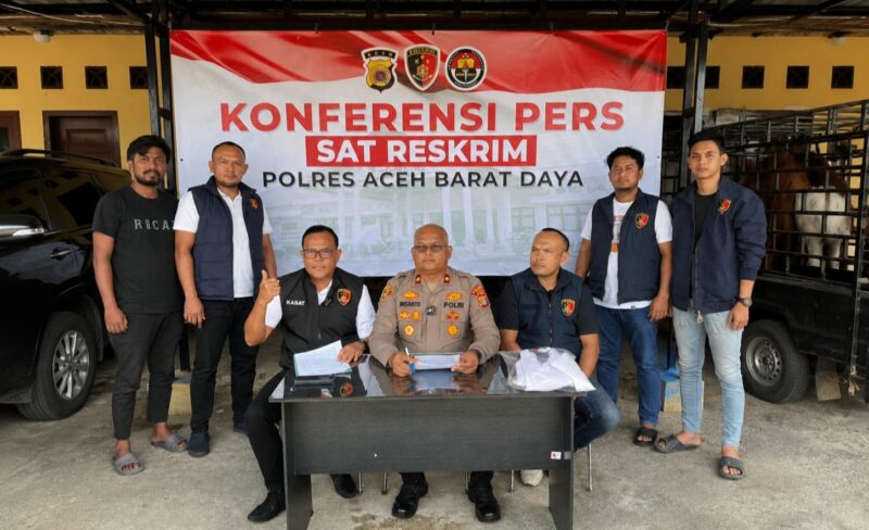 Konferensi pers Satreskrim Aceh Barat Daya. Foto. Dok. Teukunizar/NOA.co.id