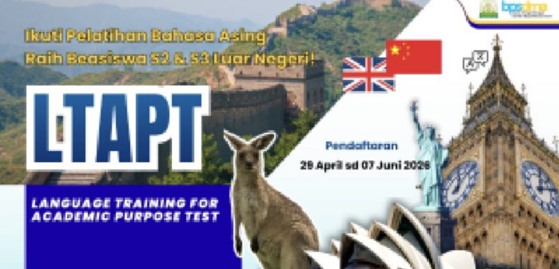 Badan Pengembangan Sumber Daya Manusia (BPSDM) Aceh mengumumkan hasil akhir seleksi Program Language Training for Academic Purpose Test (LTAPT) Tahun 2026. Program ini menjadi salah satu upaya strategis Pemerintah Aceh dalam mempersiapkan putra-putri terbaik untuk melanjutkan studi magister (S2) dan doktoral (S3) di perguruan tinggi bereputasi internasional melalui pelatihan intensif Bahasa Inggris dan Bahasa Mandarin. Foto: Dok. Istimewa 