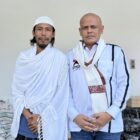 Ketua DPW PSI Aceh, T Rival Amiruddin, foto bersama Abiya Jeunib usai pertemuan silaturahmi dalam agenda Safari Ulama PSI Aceh di Dayah Rauhul Mudi Al-Aziziyah, Jeunib, Kabupaten Bireuen, Sabtu (13/6/2026). Foto: Dok. Istimewa
