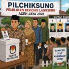 Ilustrasi Pemilihan Keuchik Langsung (Pilchiksung) Aceh Jaya. Foto: Dok. AI