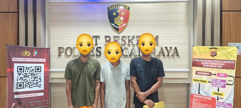 Tiga tsk penyalah gunaan bio solar dibekuk Satreskrim Polres Nagan Raya, Minggu (12/7/2026) (Foto.IST).