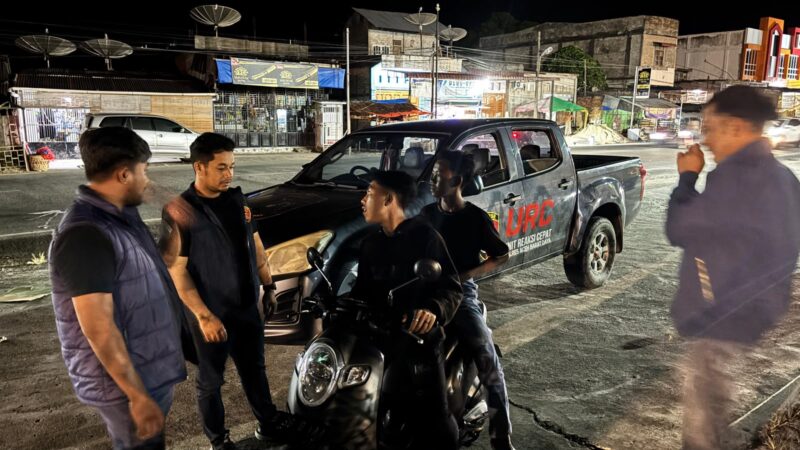Patroli malam tim URC Reskrim Polres Abdya. Foto. Dok. Teukunizar/noa.co.id