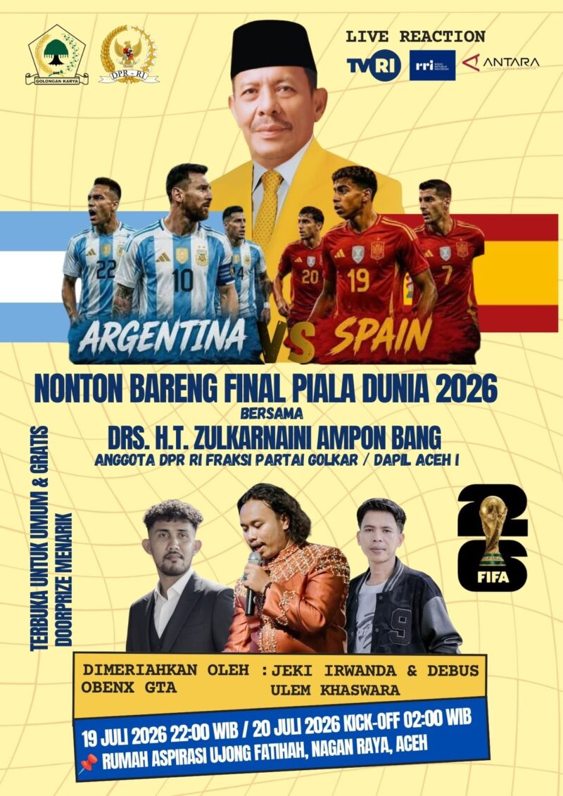 Nobar final piala dunia 2026 Ampon Bang. Foto. Teukunizar/noa.co.id