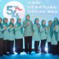 Ketua TP PKK Aceh, Ny. Marlina Muzakir, berfoto bersama Ketua TP PKK dan Ketua Dekranasda dari berbagai provinsi usai pembukaan Hari Kesatuan Gerak (HKG) PKK Nasional ke-54 dan HUT Dekranas ke-46 di Hotel Claro, Makassar, Kamis (9/7/2026). Foto: Dok. Biro Adpim Setda Aceh
