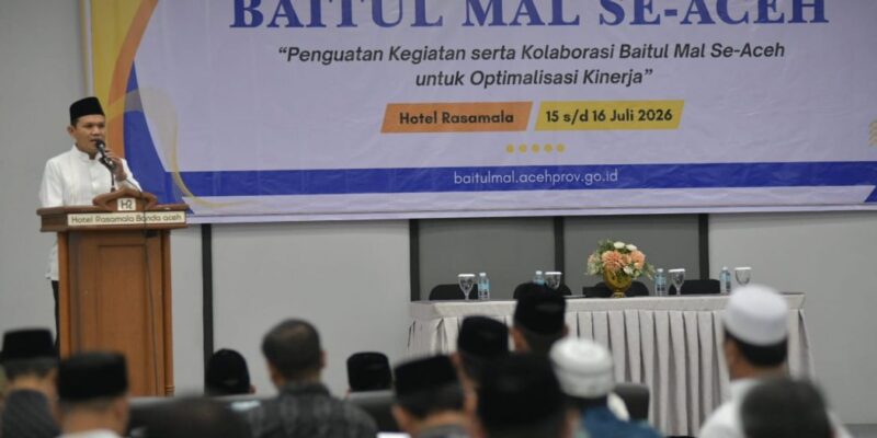 Wakil Gubernur Aceh, H. Fadhlullah, saat membuka Rapat Koordinasi Baitul Mal se-Aceh tahun 2026 dengan Tema 