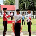 Pemkab Aceh Barat melaksanakan gotong royong dan gladi persiapan upacara HUT ke-81 Kemerdekaan RI di Lapangan Teuku Umar, Jumat (14/8/2026). Foto: Dok. Istimewa 
