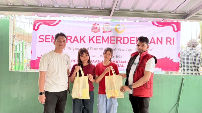 IMPAS Aceh–Jakarta Raya menggelar bakti sosial, edukasi kesehatan dan lingkungan, pembagian sembako, serta pemeriksaan kesehatan gratis bagi masyarakat Tanjung Barat, Jakarta Selatan, Sabtu (15/8/2026). Foto: Dok. Istimewa 