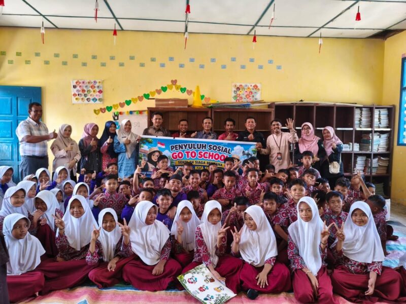 Penyuluhan Sekolah Siaga Bencana (SSB) bagi siswa sekolah dasar yang dilaksanakan Dinas Sosial Abdya. Foto. Dok. Teukunizar/noa.co.id