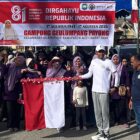 Pelepasan peserta jalan santai dalam rangka HUT RI ke-81 Pemerintahan Gampong Geulumpang Payong. Foto. Dok. Teukunizar/noa.co.id