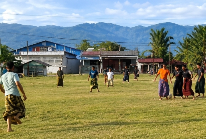 Perlombaan sepakbola sarung Gampong Pulau Kayu. Foto. Dok. Teukunizar/noa.co.id