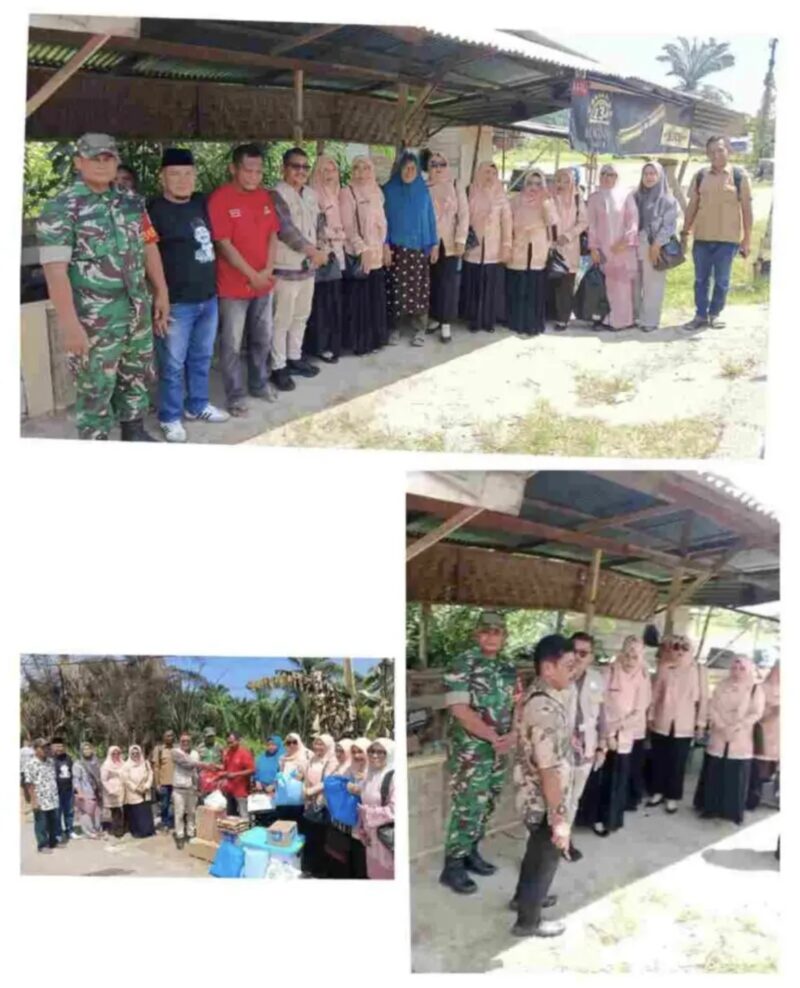 Anggota DPRA H. Zekri, S.H., atau Bang Zek, menyerahkan bantuan sembako dan perlengkapan alat dapur kepada korban kebakaran rumah di Desa Medang Ara, Kecamatan Karang Baru, Aceh Tamiang, didampingi Dinas Sosial dan perangkat desa, Kamis (27/8/2026). Foto: Dok. Istimewa 