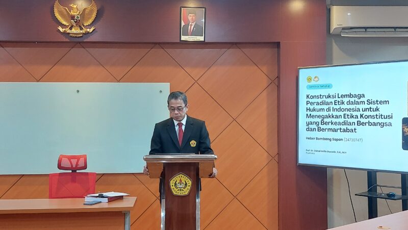 Heber Bombang Sapan dinyatakan lulus dalam Sidang Tertutup di Universitas Borobudur pada Kamis, 24 September 2026. Foto: ist.