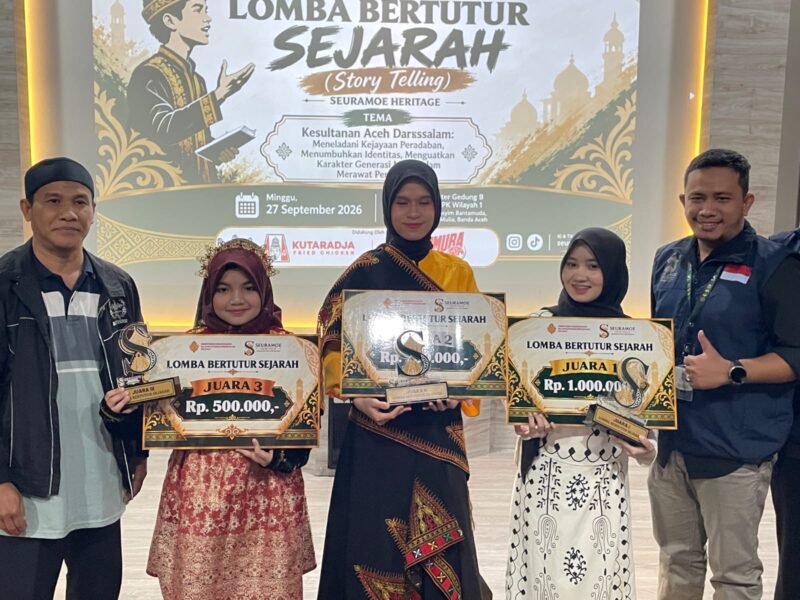 Peserta yang meraih juara perlombaan, Riska meraih Juara 1, disusul Rawdlatul Jannah sebagai Juara 2 dan Alisha Azzahra sebagai Juara 3. Foto: Dok. Istimewa 