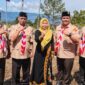 Ketua Bawaslu Kabupaten Bener Meriah Yusrijal Faini bersama jajaran dan Gerakan Pramuka saat pembentukan Saka Adhyasta Pemilu di Kabupaten Bener Meriah, Minggu (13/9/2026). Foto: Dok. Istimewa 