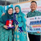 Ibu Dharma Wanita Kecamatan Julok Aceh Timur usai menerima Piala Juara lomba memasak, Kamis (3/9/2026) (Foto.IST).