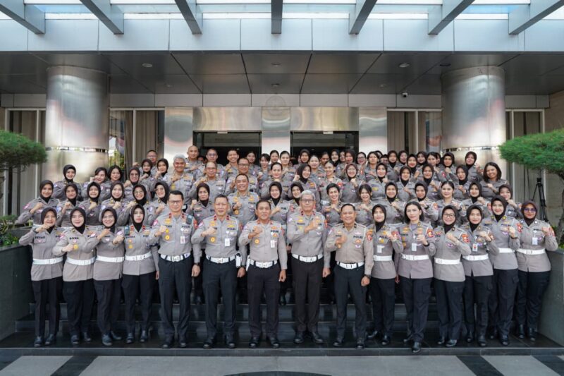 Usai acara syukuran Hari Ulang Tahun ke-78 Polisi Wanita Republik Indonesia Tahun 2026 di Gedung NTMC Polri, Jakarta, Senin (7/9/2026).