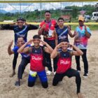 Tim voli Pantai Pra PORA Pidie foto bersama usai lolos ke PORA Aceh Jaya, Minggu (13/9/226) (Foto.IST)