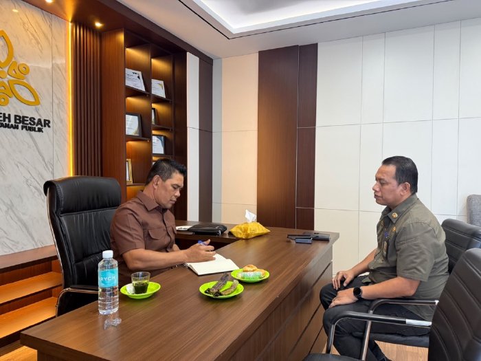 Bupati Aceh Besar Muharram Idris mengikuti tahapan akhir Seleksi Terbuka JPT Pratama untuk 10 jabatan kepala OPD di lingkungan Pemkab Aceh Besar, Selasa (8/9/2026). Foto: Dok. MC Aceh Besar