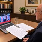 Wali Nanggroe Aceh Tgk. Malik Mahmud Al-Haythar mengikuti forum internasional Global Town Hall 2026 secara virtual dari Penang, Malaysia, Sabtu (19/9/2026). Foto: Dok. Istimewa 