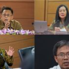 Anggota Dewan Pers, Abdul Manan, Dr. Rosarita Niken Widiastuti, Muhammad Jazuli, dan Totok Suryanto, menyampaikan perkembangan pembahasan Hari Pers Nasional (HPN) 2027, Rabu (2/9/2026). Foto: Dok. SMSI Pusat