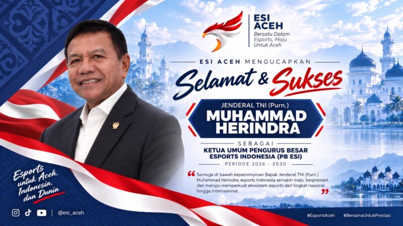 Muhammad Herindra menerima pataka PB ESI dalam prosesi pengukuhan Ketua Umum PB ESI masa bakti 2026–2030 di Jakarta, Selasa (15/9/2026). Foto: Dok. Istimewa 