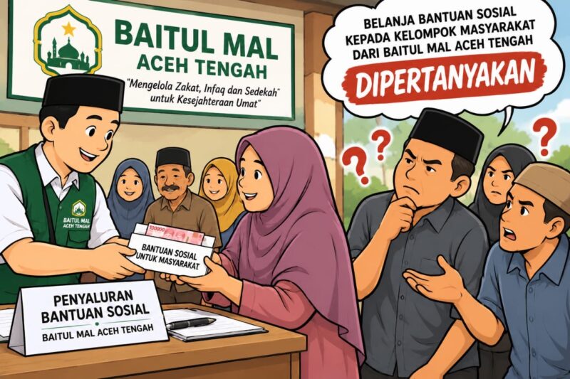 Ilustrasi pengelolaan anggaran bantuan sosial Baitul Mal Aceh Tengah yang menjadi sorotan terkait transparansi dan akuntabilitas penyaluran dana kepada masyarakat. Foto: Dok. Dasa Yushelmi/NOA.co.id