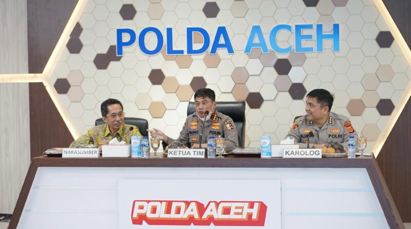 Tim Puslitbang Polri melaksanakan penelitian evaluasi mutu hasil pengadaan barang dan jasa di Polda Aceh dan Polres jajaran, Banda Aceh, Senin (5/10/2026). Foto: Dok. Istimewa 