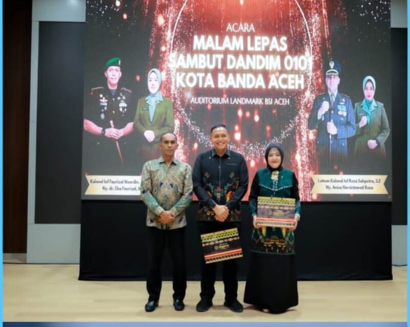 Polres Aceh BesarKapolres Aceh Besar AKBP Chairul Ikhsan, S.I.K., menghadiri malam lepas sambut Dandim 0101/Kota Banda Aceh di Auditorium Landmark BSI Aceh, Jumat (23/10/2026). Foto: Dok. Humas Polres Aceh Besar