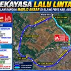 Peta rekayasa lalulintas Satlantas Polres Abdya saat Maulid tingkat Kabupaten Abdya. Foto. Dok. Teukunizar/noa.co.id