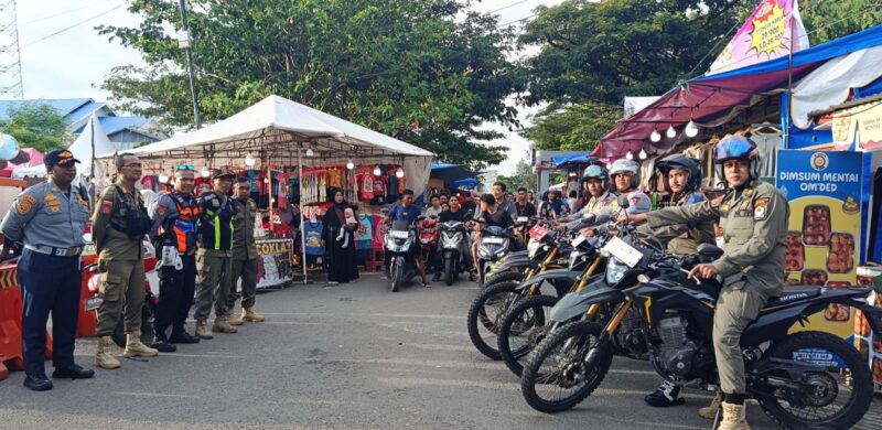 Petugas gabungan melakukan penertiban di sejumlah titik pada HUT Kota Meulaboh. Foto. Dok. Teukunizar/noa.co.id