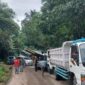 Macet panjang di Pakpak Barat diduga akibat truk slip. Foto. Dok. Teukunizar/noa.co.id