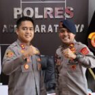 Kapolres Abdya AKBP Ade Gita Rachmadi bersama Danki 2 Batalyon C Pelopor, Iptu Ulil Azmi Azwani, S.E.,. Foto. Dok. Teukunizar/NoA.co.id