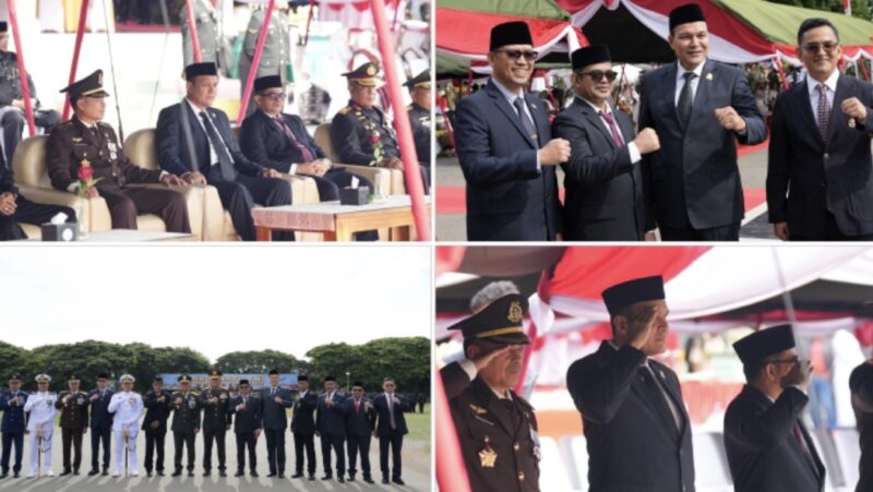 Ketua Komisi VII DPRA Ilmiza Sa'aduddin Jamal menghadiri Upacara Peringatan HUT ke-81 TNI di Lapangan Blang Padang, Banda Aceh, Senin (5/10/2026). Foto: Dok. DPRA