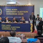 Panitia Pelaksana Kongres PSSI Aceh saat menghitung suara yang di gelar di Sigli, Sabtu (3/10/2026) (Foto.Amir Sagita.NOA.co.id)