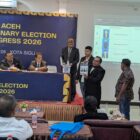 Perhitungan suara pada pemilihan Ketua PSSI Aceh di Sigli, Sabtu (3/10/2026) (Foto. Amir Sagita.NOA.co).