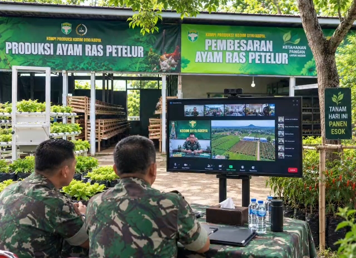 Suasana di areal Kompi Pangan Kodim 0110/Abdya. Foto. Dok. Teukunizar/noa.co.id
