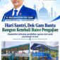 H. Nazaruddin Dek Gam membantu pembangunan kembali dua balee pengajian terdampak banjir di Kabupaten Pidie dan Pidie Jaya dalam momentum Hari Santri Nasional 2026. Foto: Dok. Istimewa 