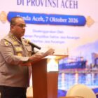 **Irwasda Polda Aceh Kombes Pol. Iskandar ZA menyampaikan paparan dalam kegiatan sosialisasi tindak pidana sektor jasa keuangan bagi jajaran kejaksaan dan kepolisian di Banda Aceh, Rabu (7/10/2026). Foto: Dok. Istimewa