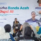 Wali Kota Banda Aceh Illiza Sa'aduddin Djamal membuka kegiatan AIM ASEAN Roadshow Banda Aceh(Kegiatan Pelatihan Pengusaha Banda Aceh siap Adopsi AI) di Gedung Politeknik Aceh, Senin (26/10/2026). Foto: Dok. Diskominfo Kota Banda Aceh